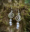 stoned spiral earrings ⋆✴︎˚｡⋆˚࿔