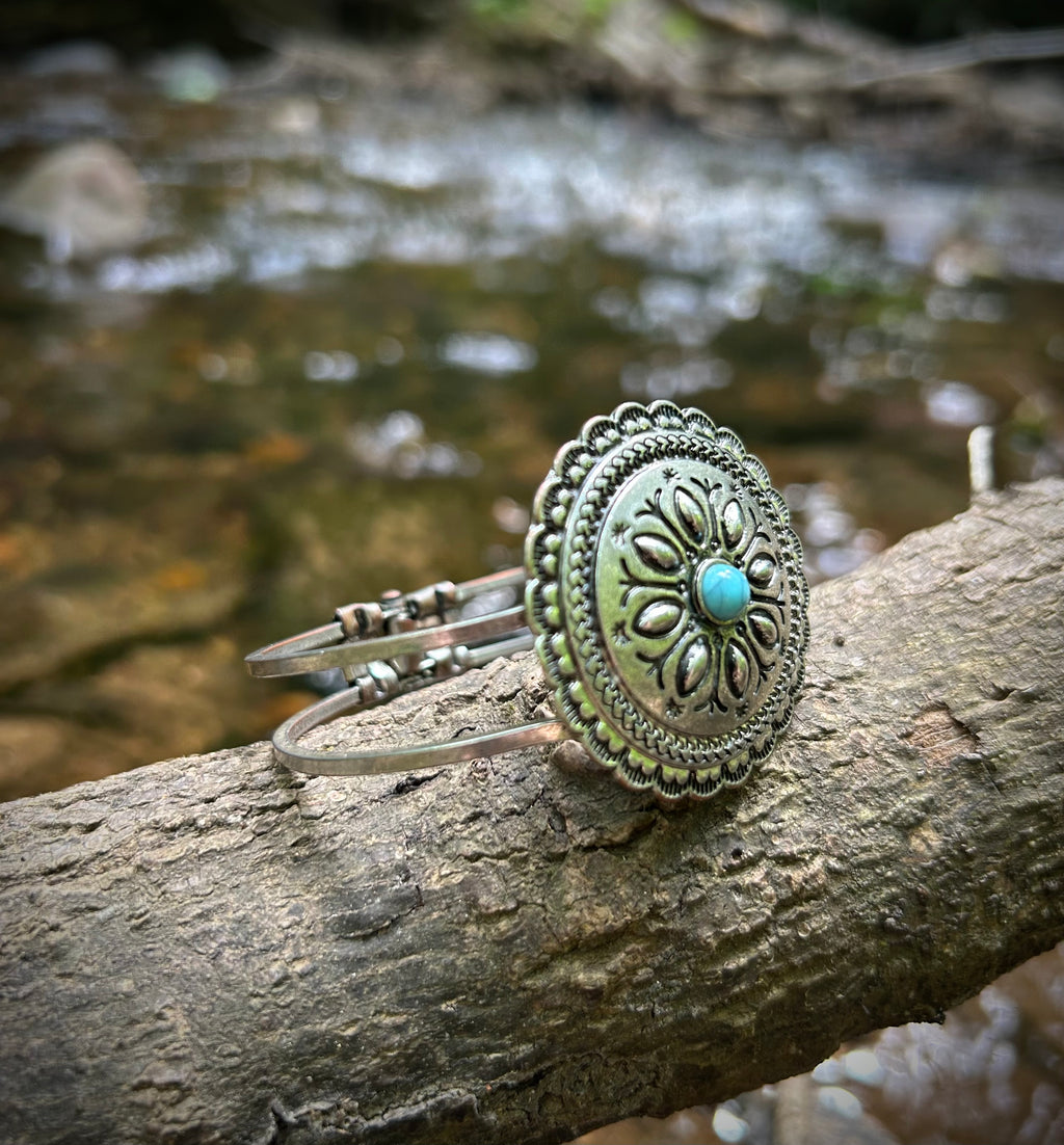 silver turquoise bracelet °˖⋆ ℧ 𓃗 .°˖⋆